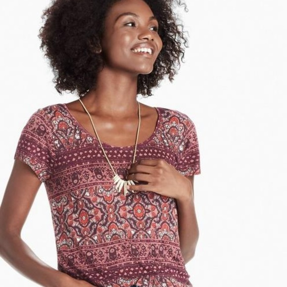 Lucky Brand Tops - Lucky Brand Ornate Border Tee